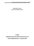 Curso administracin de servicios de salud para emergencias y desastres: Manual del participante